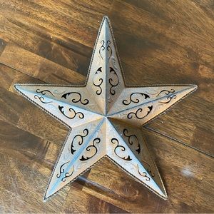 Metal Decorative Star Rusty Brown